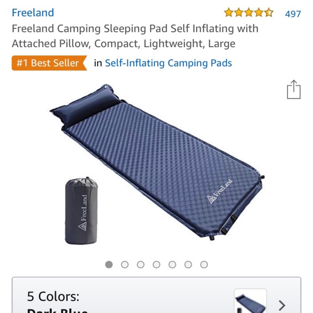 Freeland Camping Sleeping Pad Self Inflating